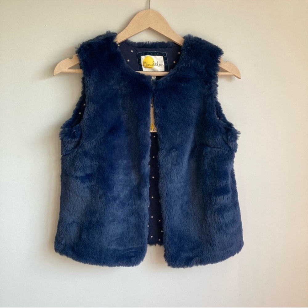 NWT Mini Boden Faux Fur Vest Size 11-12Y